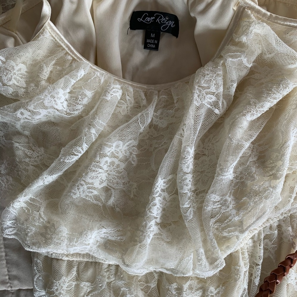 Lace white dress